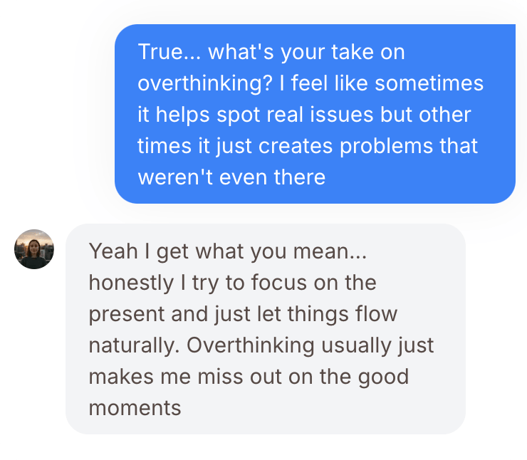 Screenshot of conversation