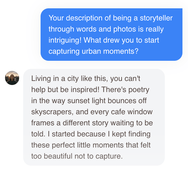 Screenshot of conversation