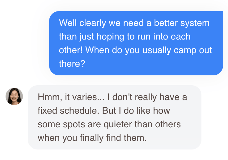 Screenshot of conversation