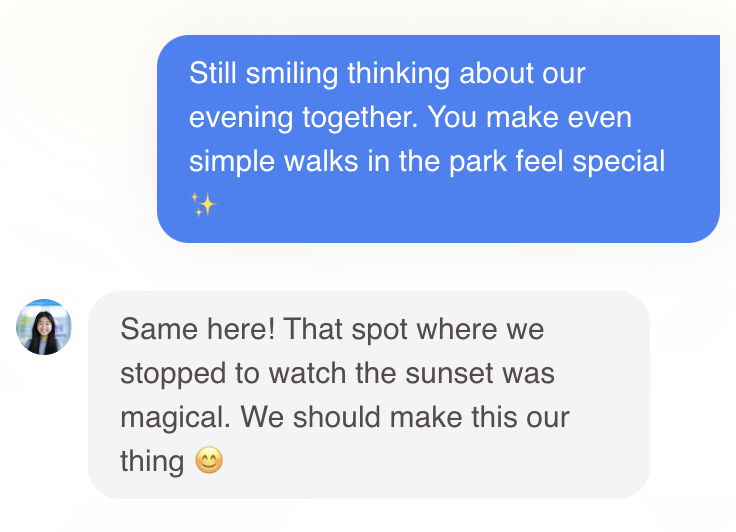Screenshot of conversation