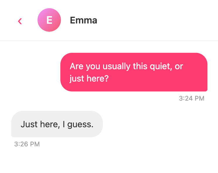 Screenshot of conversation