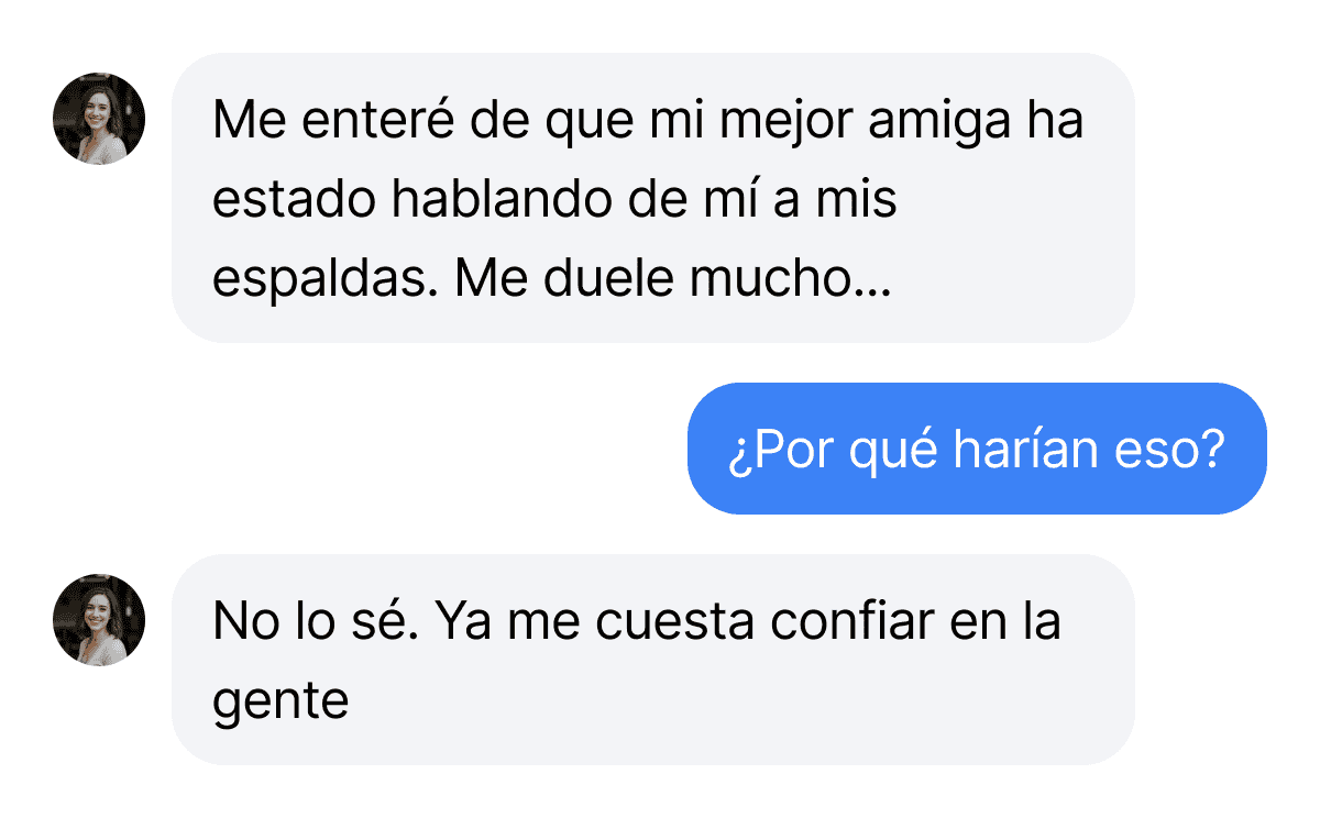 Screenshot of conversation