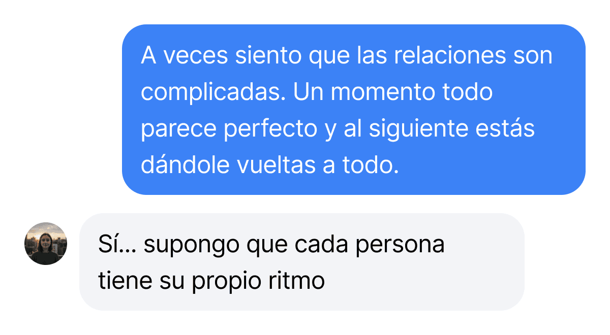 Screenshot of conversation
