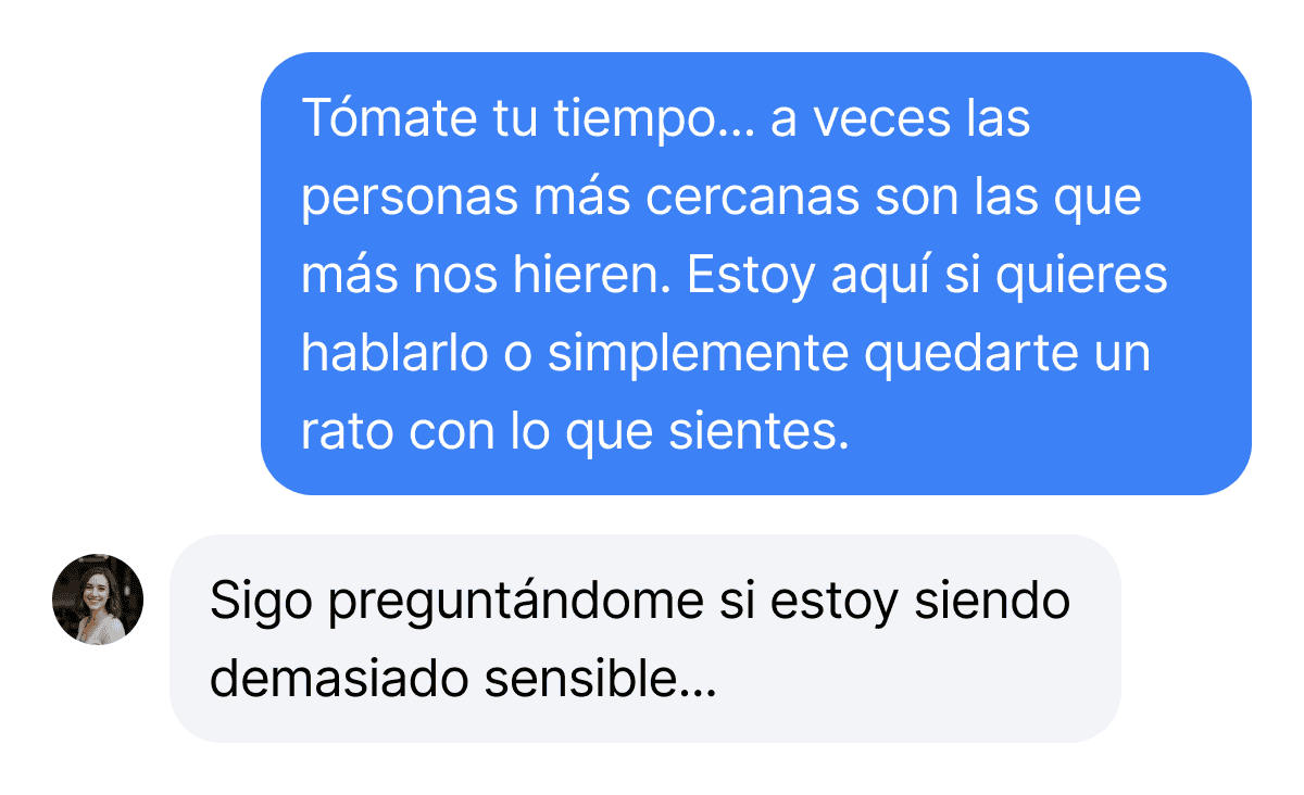 Screenshot of conversation