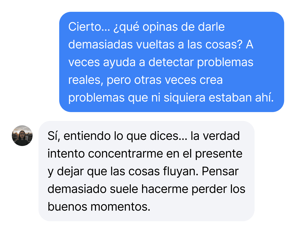 Screenshot of conversation