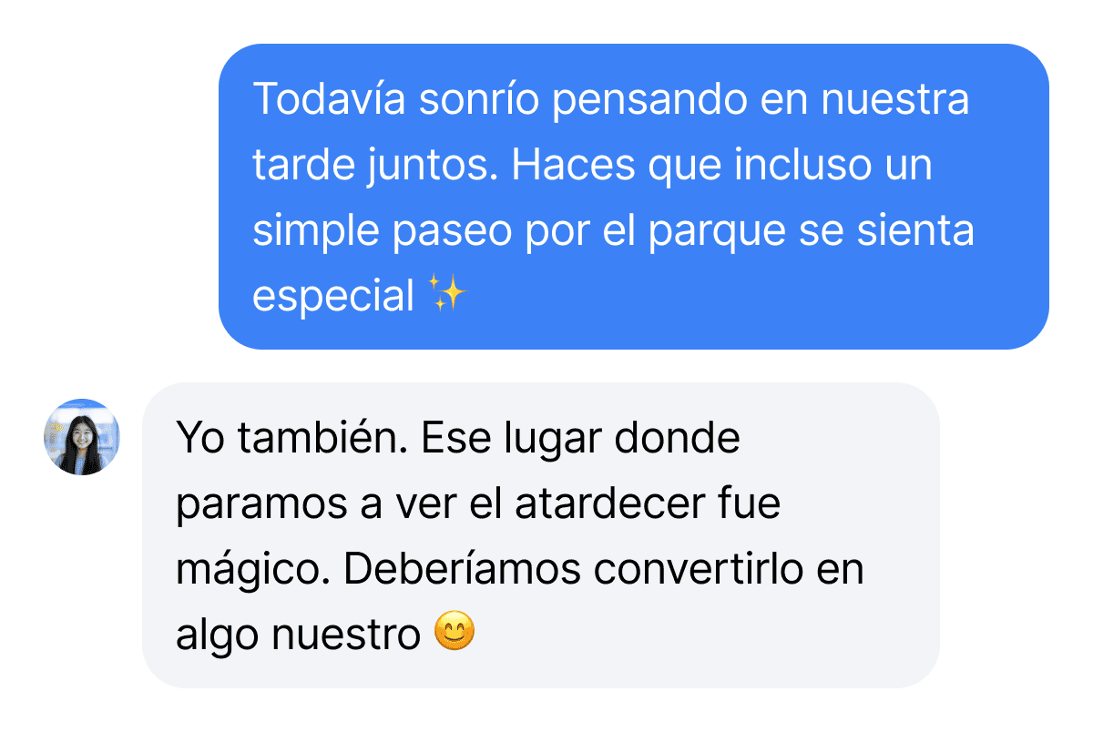 Screenshot of conversation