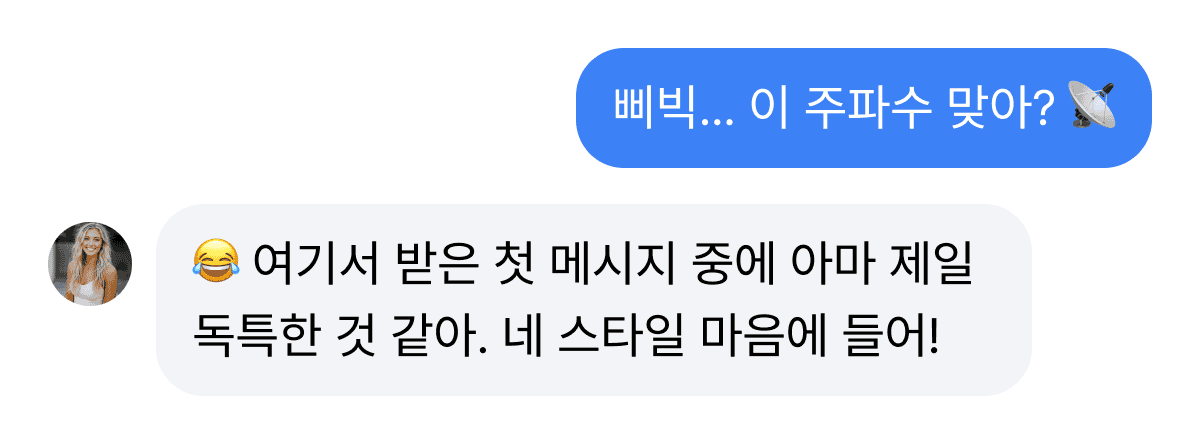 Screenshot of conversation