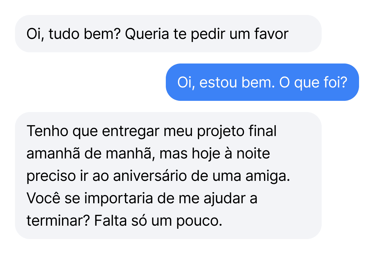 Screenshot of conversation