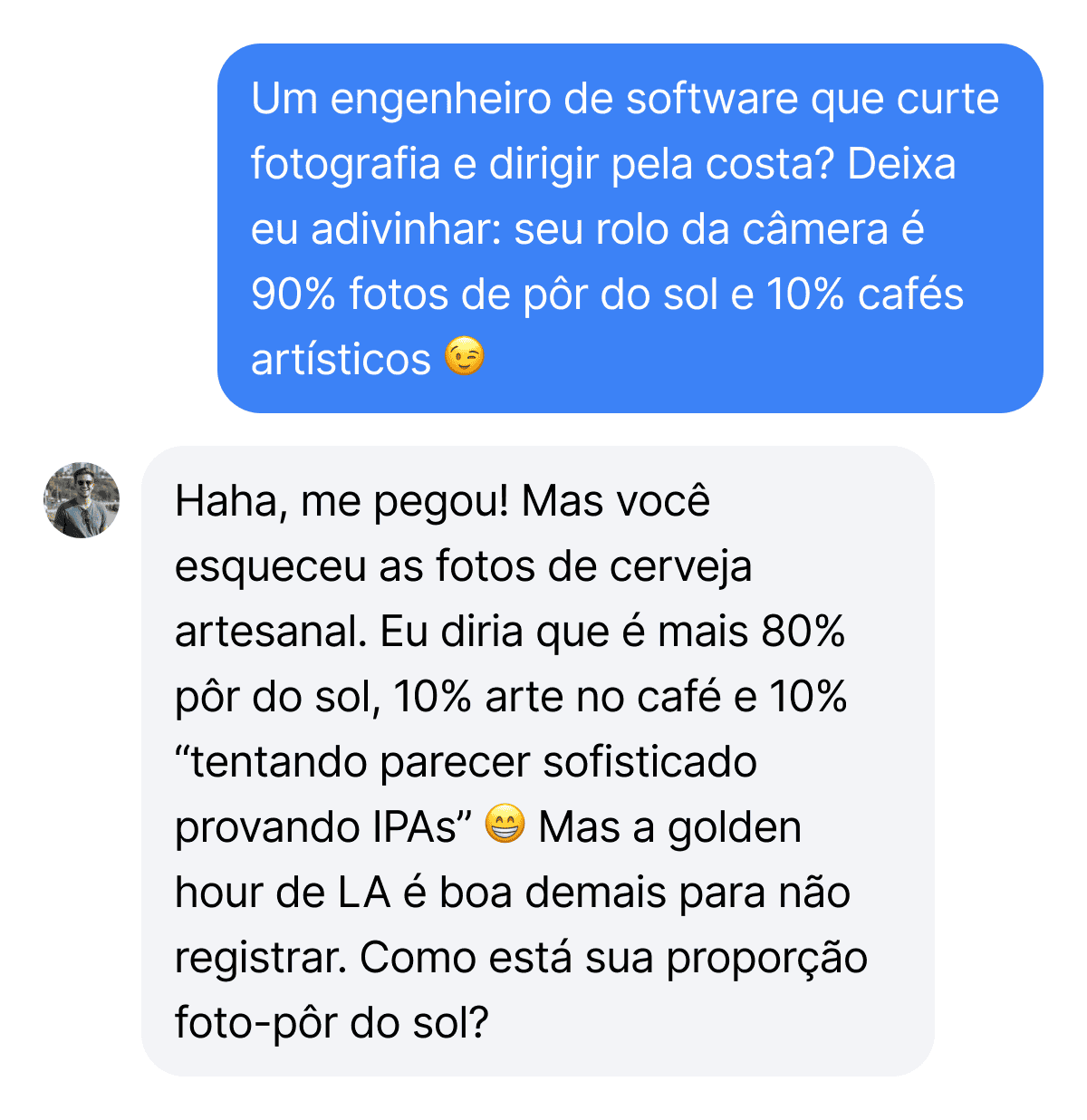 Screenshot of conversation