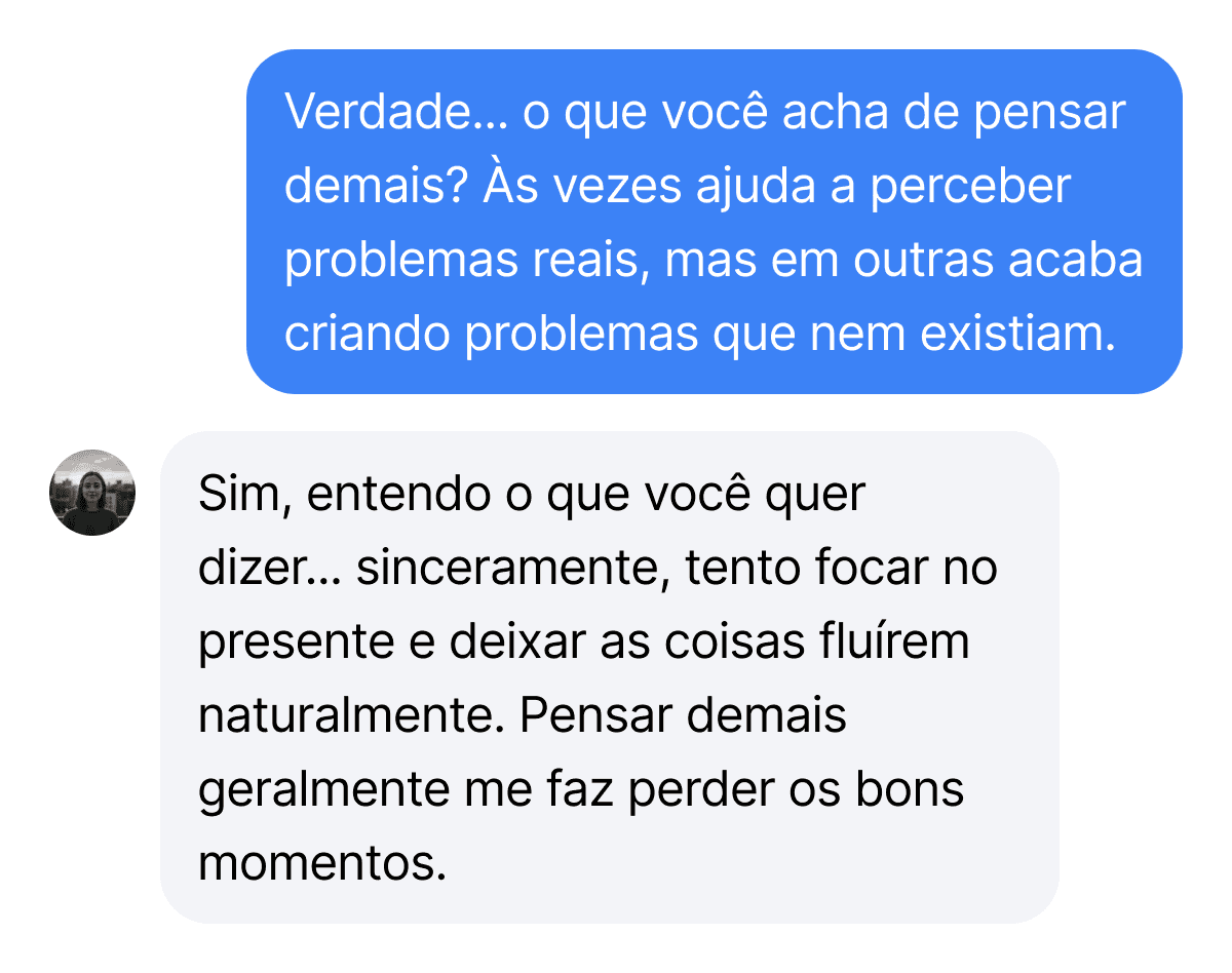 Screenshot of conversation