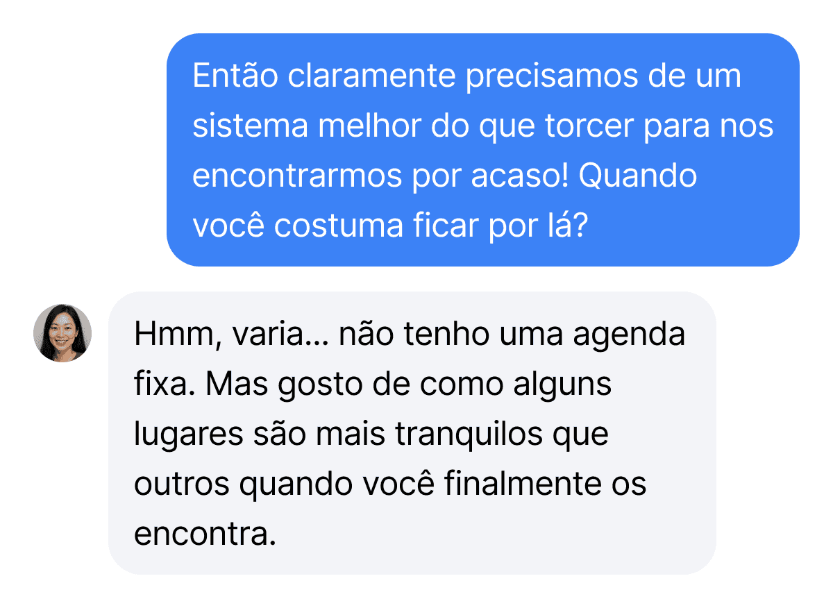 Screenshot of conversation