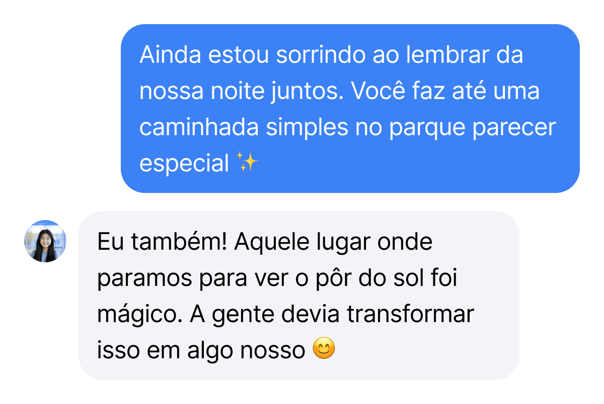 Screenshot of conversation